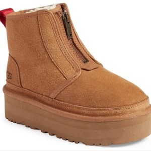 AUTHENTIC UGG Neumel Wedge Zip Boots Ankle Booties.